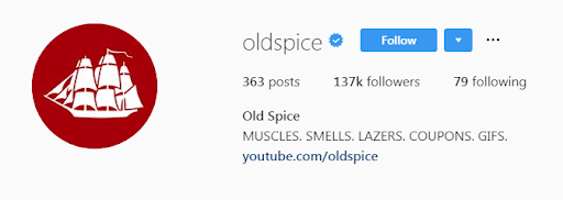 Old Spice IG bio
