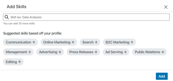 list of linkedin skills