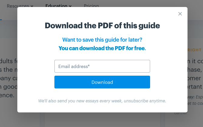 gated content lead capture example